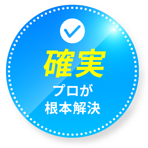 確実 プロが根本解決